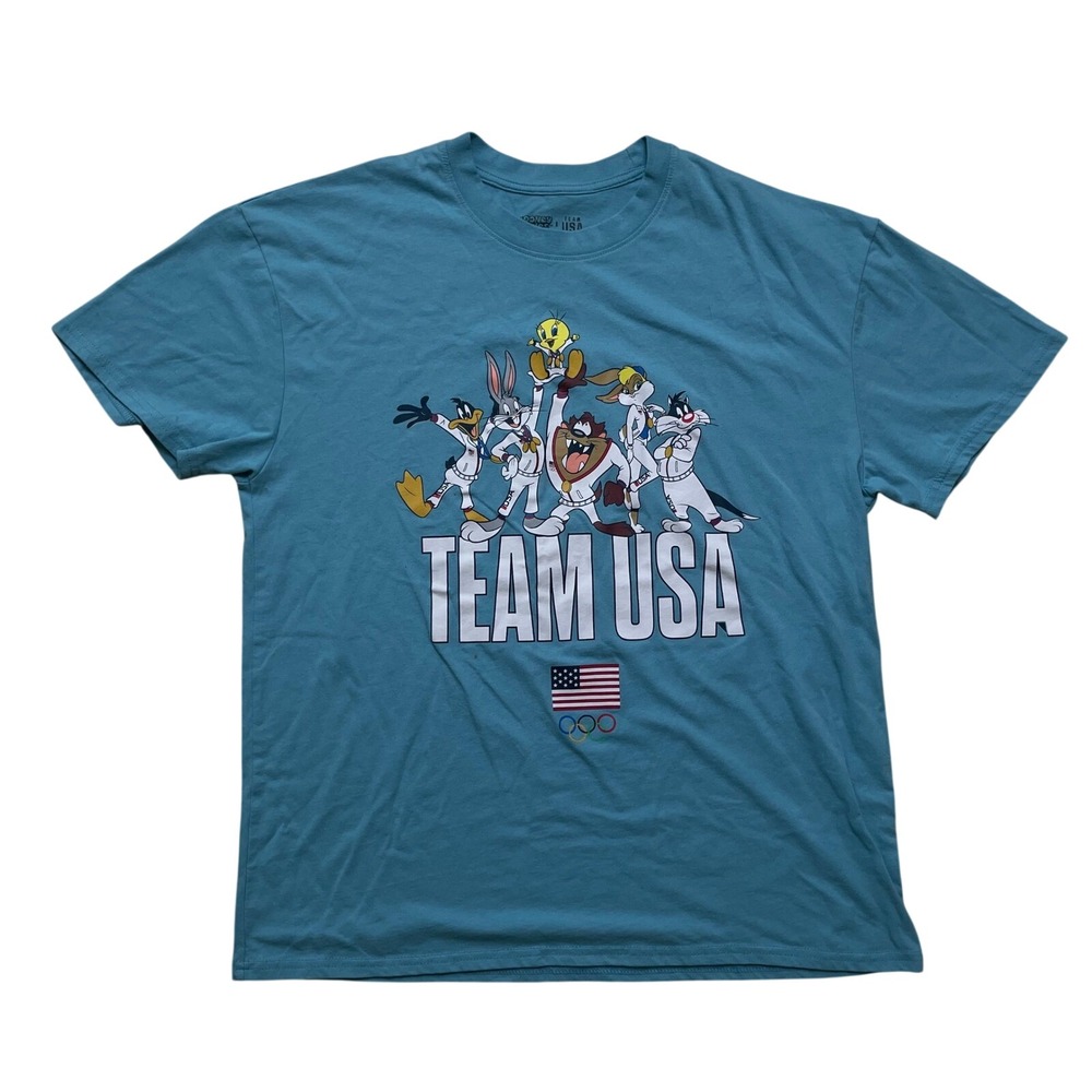 Looney Tunes Team USA‎ Olympics T-Shirt Cartoon Graphic Tee XL